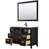 Custom image for Dark Espresso with Matte Black Trim / Carrara Cultured Marble / 46