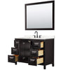 Custom image for Dark Espresso with Matte Black Trim / Carrara Cultured Marble / 46