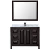 Custom image for Dark Espresso with Matte Black Trim / White Carrara Marble / 46