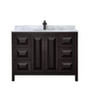 Custom image for Dark Espresso with Matte Black Trim / White Carrara Marble / No Mirror