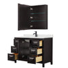 Custom image for Dark Espresso with Matte Black Trim / Giotto Quartz / Medicine Cabinet
