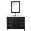 Custom image for Dark Espresso with Matte Black Trim / Giotto Quartz / Medicine Cabinet