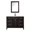 Custom image for Dark Espresso with Matte Black Trim / White Cultured Marble / Medicine Cabinet