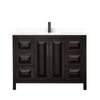 Custom image for Dark Espresso with Matte Black Trim / White Cultured Marble / No Mirror