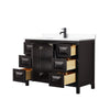 Custom image for Dark Espresso with Matte Black Trim / White Cultured Marble / No Mirror