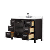 Custom image for Dark Espresso with Matte Black Trim / White Cultured Marble / No Mirror