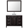 Custom image for Dark Espresso with Matte Black Trim / White Quartz / 46