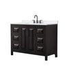 Custom image for Dark Espresso with Matte Black Trim / White Quartz / No Mirror