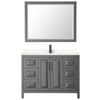 Custom image for Dark Gray with Matte Black Trim / Carrara Cultured Marble / 46