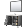 Custom image for Dark Gray with Matte Black Trim / Carrara Cultured Marble / 46