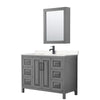 Custom image for Dark Gray with Matte Black Trim / Carrara Cultured Marble / Medicine Cabinet