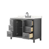 Custom image for Dark Gray with Matte Black Trim / Carrara Cultured Marble / No Mirror