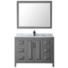 Custom image for Dark Gray with Matte Black Trim / White Carrara Marble / 46