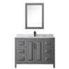 Custom image for Dark Gray with Matte Black Trim / White Carrara Marble / Medicine Cabinet