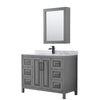 Custom image for Dark Gray with Matte Black Trim / White Carrara Marble / Medicine Cabinet