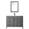 Custom image for Dark Gray with Matte Black Trim / White Cultured Marble / Medicine Cabinet