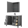 Custom image for Dark Gray with Matte Black Trim / White Cultured Marble / Medicine Cabinet