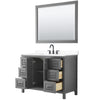 Custom image for Dark Gray with Matte Black Trim / White Cultured Marble / 46