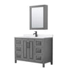 Custom image for Dark Gray with Matte Black Trim / White Quartz / Medicine Cabinet