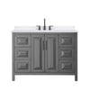 Custom image for Dark Gray with Matte Black Trim / White Quartz / No Mirror