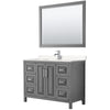 Custom image for Dark Gray with Polished Chrome Trim / Carrara Cultured Marble / 46
