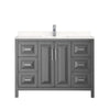 Custom image for Dark Gray with Polished Chrome Trim / Carrara Cultured Marble / No Mirror