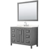 Custom image for Dark Gray with Polished Chrome Trim / Carrara Cultured Marble / 46