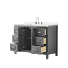 Custom image for Dark Gray with Polished Chrome Trim / Carrara Cultured Marble / No Mirror