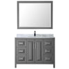 Custom image for Dark Gray with Polished Chrome Trim / White Carrara Marble / 46