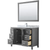 Custom image for Dark Gray with Polished Chrome Trim / White Carrara Marble / 46