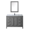 Custom image for Dark Gray with Polished Chrome Trim / White Carrara Marble / Medicine Cabinet