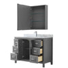 Custom image for Dark Gray with Polished Chrome Trim / White Carrara Marble / Medicine Cabinet