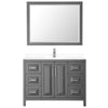 Custom image for Dark Gray with Polished Chrome Trim / White Cultured Marble / 46