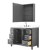 Custom image for Dark Gray with Polished Chrome Trim / White Cultured Marble / Medicine Cabinet