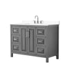 Custom image for Dark Gray with Polished Chrome Trim / White Cultured Marble / No Mirror