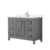 Custom image for Dark Gray with Polished Chrome Trim / White Quartz / No Mirror