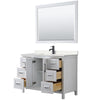 Custom image for White with Matte Black Trim / Carrara Cultured Marble / 46