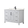 Custom image for White with Matte Black Trim / Carrara Cultured Marble / No Mirror