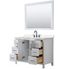 Custom image for White with Matte Black Trim / Carrara Cultured Marble / 46