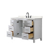 Custom image for White with Matte Black Trim / Carrara Cultured Marble / No Mirror
