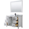 Custom image for White with Matte Black Trim / White Carrara Marble / 46