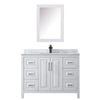 Custom image for White with Matte Black Trim / White Carrara Marble / Medicine Cabinet