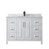 Custom image for White with Matte Black Trim / White Carrara Marble / No Mirror