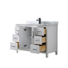 Custom image for White with Matte Black Trim / White Carrara Marble / No Mirror