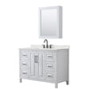 Custom image for White with Matte Black Trim / Giotto Quartz / Medicine Cabinet