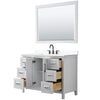 Custom image for White with Matte Black Trim / White Cultured Marble / 46