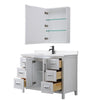 Custom image for White with Matte Black Trim / White Quartz / Medicine Cabinet