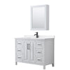 Custom image for White with Matte Black Trim / White Quartz / Medicine Cabinet