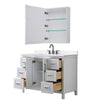 Custom image for White with Matte Black Trim / White Quartz / Medicine Cabinet