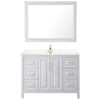 Custom image for White with Brushed Gold Trim / Carrara Cultured Marble / 46
